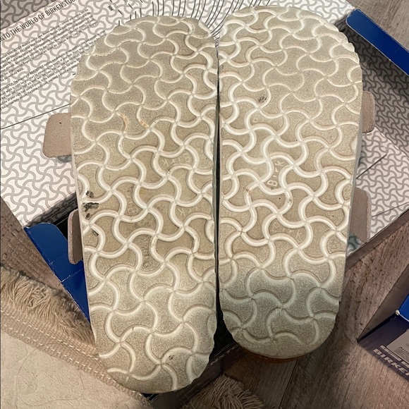 Birkenstock Women's Arizona Big Buckle Slide White Sandals with Silver Buckles - Picture 10 of 11